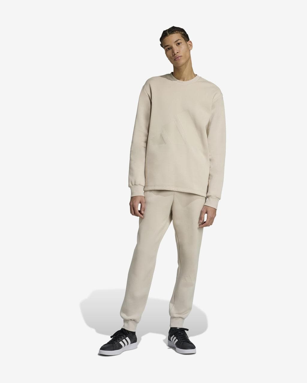 Survêtement adidas Sportswear Big Logo Fleece Colorblock beige - XS